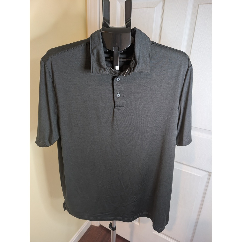 RW‎ Rorie Whelan Golf Polo Shirt Mens L Grey Short Sleeve Stretch Performance